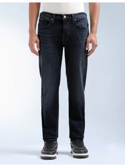 Flying Machine - Men Blue Cotton Solid Slim Jeans