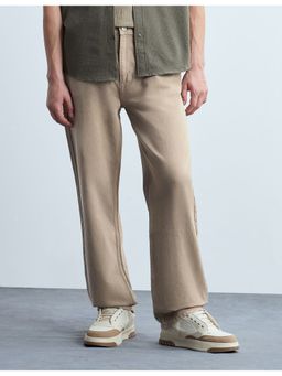 Flying Machine - Men Brown Cotton Solid Straight Jeans