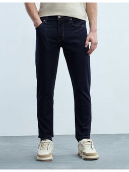 Flying Machine - Men Blue Cotton Solid Slim Jeans