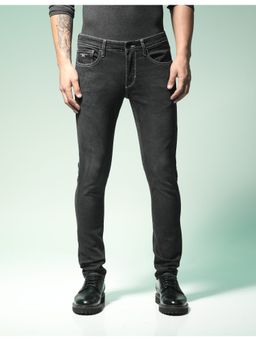 Flying Machine - Men Black Cotton Solid Skinny Jeans
