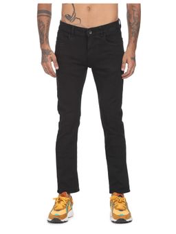 Flying Machine - Men Black Cotton Solid Slim Jeans