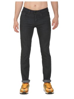 Flying Machine - Men Black Cotton Solid Slim Jeans