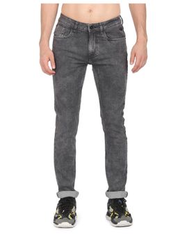 Flying Machine - Men Black Cotton Solid Slim Jeans
