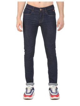 Flying Machine - Men Blue Cotton Solid Skinny Jeans