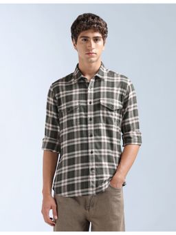 Flying Machine - Green Tartan Checked Originals Shirt