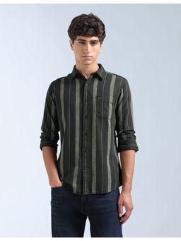 Flying Machine - Grey Dobby Slim Fit Shirt