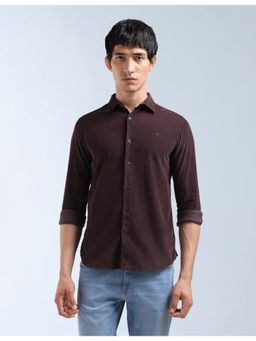 Flying Machine - Brown Corduroy Slim Fit Shirt