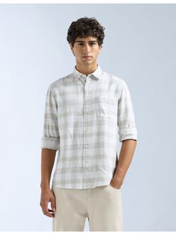 Flying Machine - Off White Slim Fit Twill Shirt