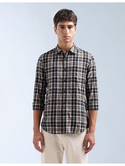 Flying Machine - Brown Plaid Checked Originals Shirt