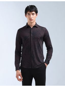 Flying Machine - Brown Tropical Printed Original Shirt