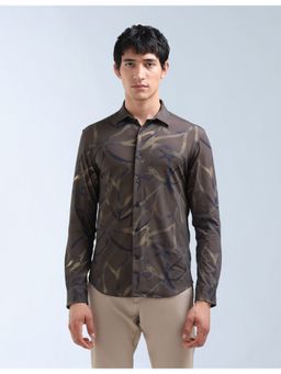 Flying Machine - Brown Printed Original Shirt
