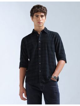 Flying Machine - Green Grid Tattersall Checked Original Shirt