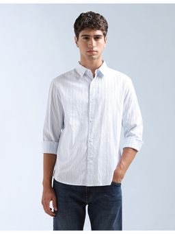 Flying Machine - Blue Vertical Striped Original Shirt