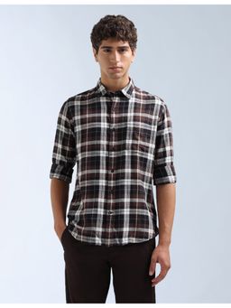 Flying Machine - Brown Original Tartan Checked Shirt