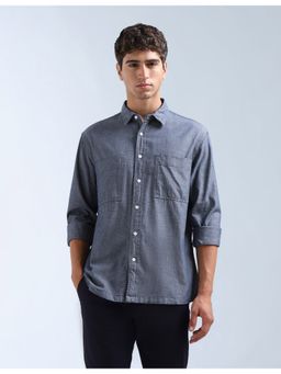 Flying Machine - Blue Typographic Printed Originals Shirt