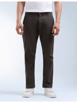 Flying Machine - Men Brown Cotton Solid Cargo