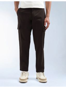 Flying Machine - Men Brown Cotton Solid Cargo