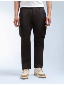 Flying Machine - Men Brown Cotton Solid Cargo