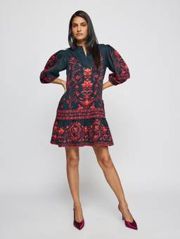 Label Ritu Kumar - Women Multi-Color Printed Cotton Blend Dress
