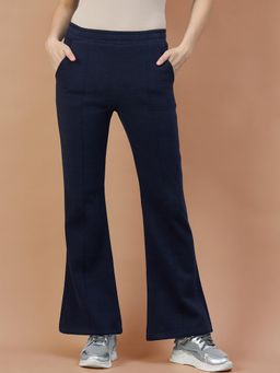 98 Degree North - Women Navy Blue Solid/Plain Fleece Pant
