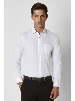 Peter England - Men White Slim Fit Formal Shirt