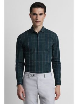 Peter England - Men Green Super Slim Fit Formal Shirt