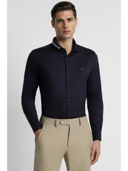 Peter England - Men Navy Super Slim Fit Formal Shirt