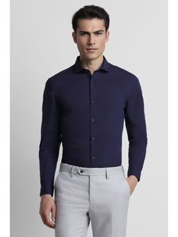 Peter England - Men Navy Super Slim Fit Formal Shirt