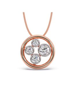 Candere by Kalyan Jewellers - 14K BIS Hallmark & Cubic Zirconia Sheen Disk Pendant for Women