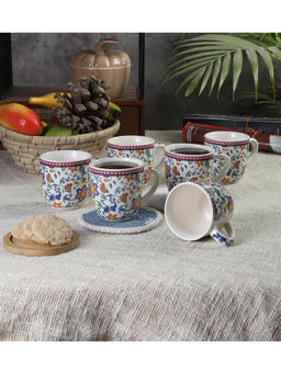 CDI - Multi-Color Floral Printed Set of 6 Mugs