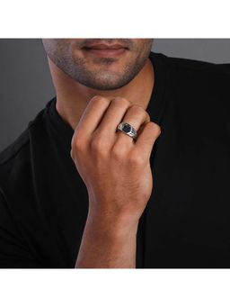 GIVA - 925 Silver Black Is King Ring for Him