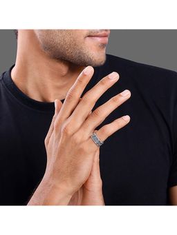 GIVA - 925 Oxidised Silver Classic Omkar Band for Him (17)