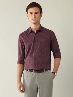 AD By Arvind - Red Regular Fit Striped Shirt