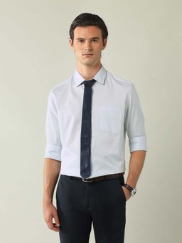 AD By Arvind - Aqua Regular Fit Satin Solid Shirt