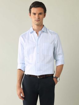 AD By Arvind - Aqua Regular Fit Striped Shirt