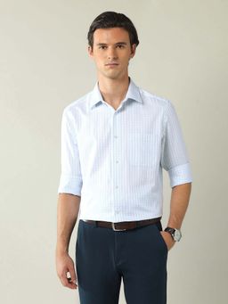 AD By Arvind - Blue Regular Fit Striped Shirt