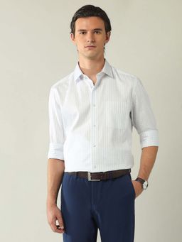 AD By Arvind - Charcoal Regular Fit Striped Shirt