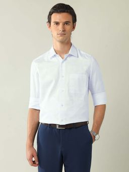 AD By Arvind - Turquoise Regular Fit Striped Shirt