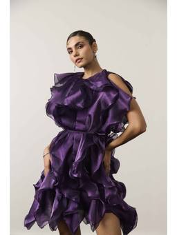 Iris - Label Iris Purple Frill Dress