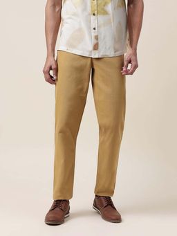 Fabindia - Mustard Cotton Slim Fit Chinos