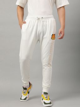 Free Authority - Garfield Printed Regular Fit Off White Cotton Men Jogger