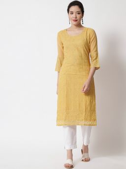 VAIRAGEE - Georgette Lucknowi Work Straight Kurtas