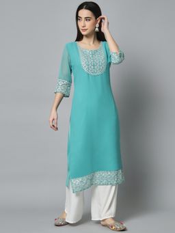 VAIRAGEE - Georgette Embroidery Work Straight Kurtas