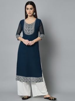 VAIRAGEE - Georgette Embroidery Work Straight Kurtas