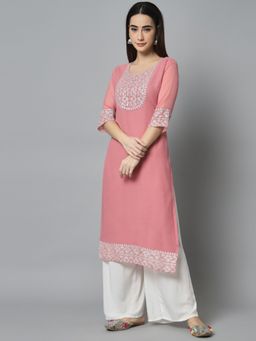 VAIRAGEE - Georgette Embroidery Work Straight Kurtas
