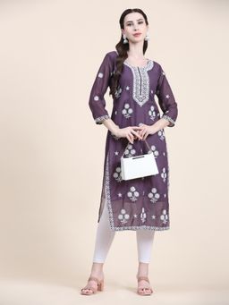 VAIRAGEE - Georgette Embroidery Work Straight Kurtas