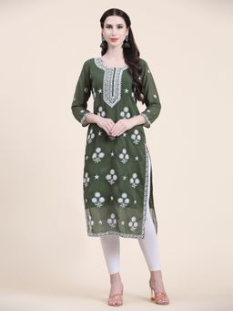 VAIRAGEE - Georgette Embroidery Work Straight Kurtas