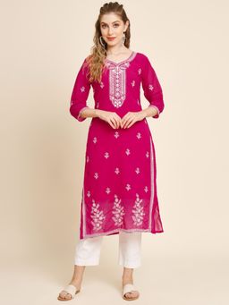 VAIRAGEE - Georgette Embroidery Work Straight Kurtas