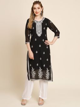 VAIRAGEE - Georgette Embroidery Work Straight Kurtas