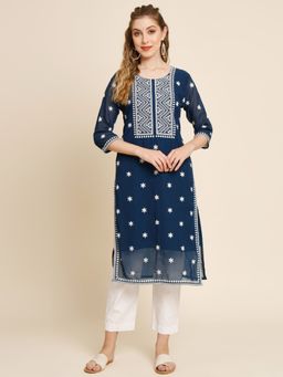 VAIRAGEE - Georgette Embroidery Work Straight Kurtas